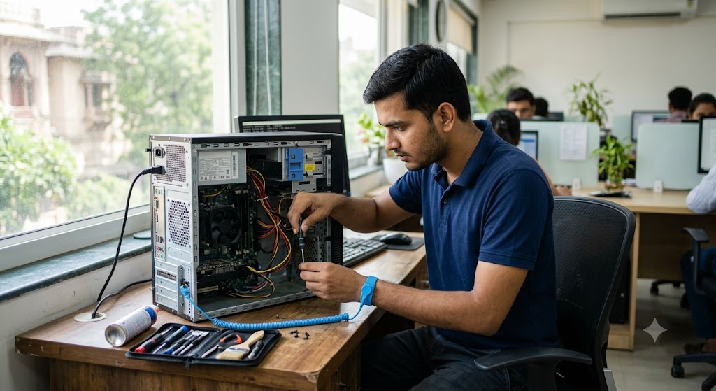 Computer repair tools organized for comprehensive and non-comprehensive AMC services