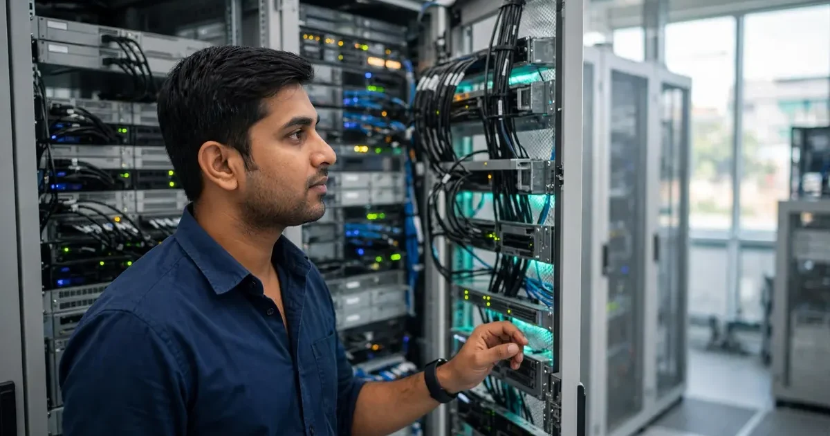 IT engineer managing data backup and disaster recovery plan for factories in Vapi