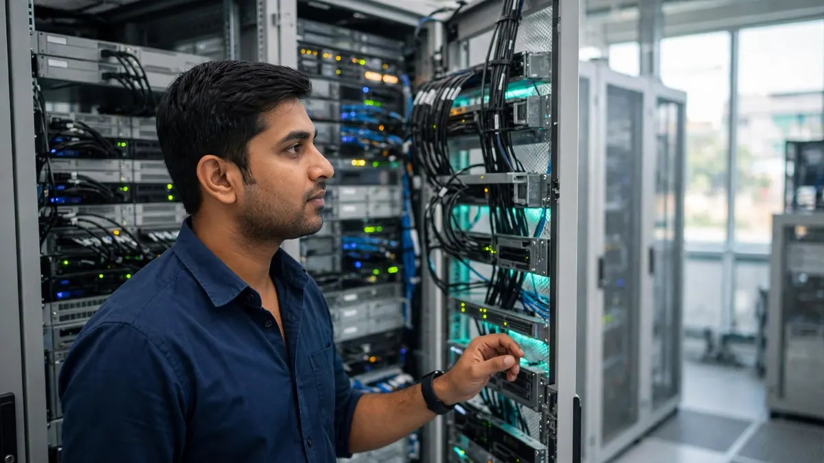 IT engineer managing data backup and disaster recovery plan for factories in Vapi